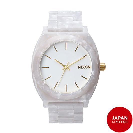 NIXON ニクソン腕時計 THE TIME TELLER ACETATE WHITE GRANITE/GOLD