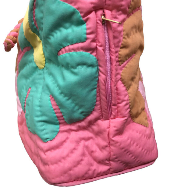 ハワイアンキルト ハンドバッグ ハイビスカス ピンク/ Hawaiian quilt