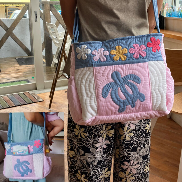 ハワイアンキルト バッグ マザーズバッグ おむつバッグ おでかけバッグ