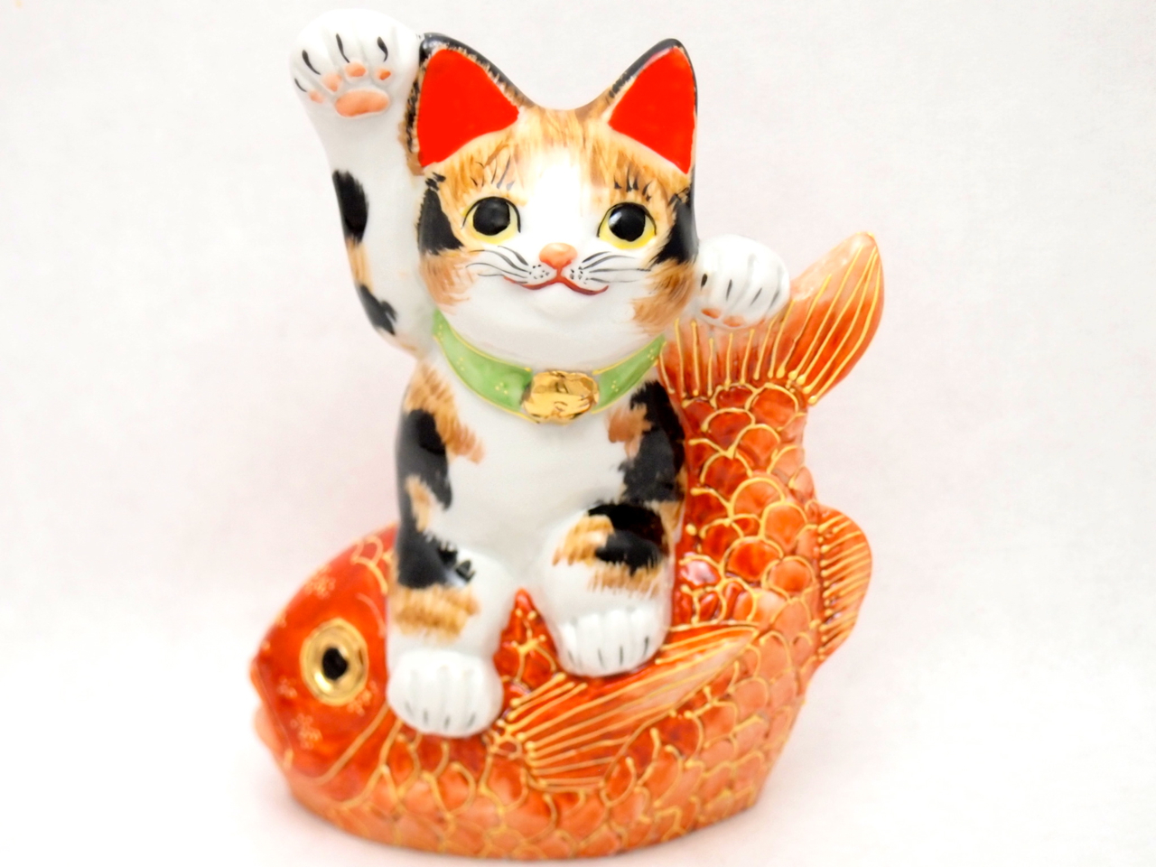 目出鯛のり招き猫 招きパンダ 九谷焼 マルヨネ