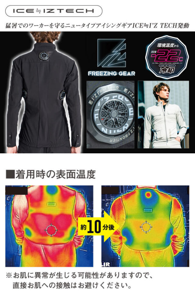 アイズフロンティア 冷却ウェア ペルチェジャケット＆ペルチェデバイス