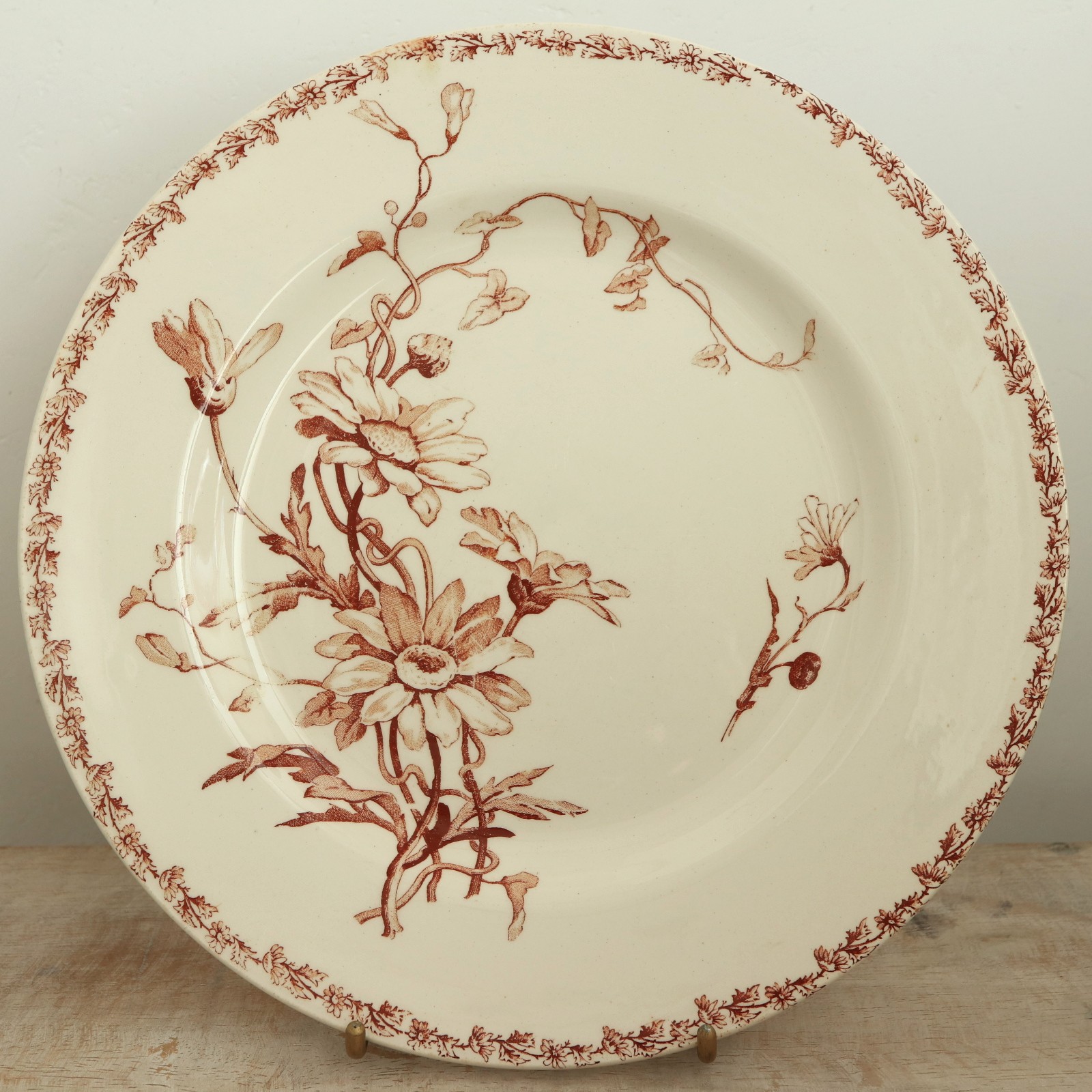 フランスアンティーク プレート ツバメ 皿 Ronceフランス リュネヴィル