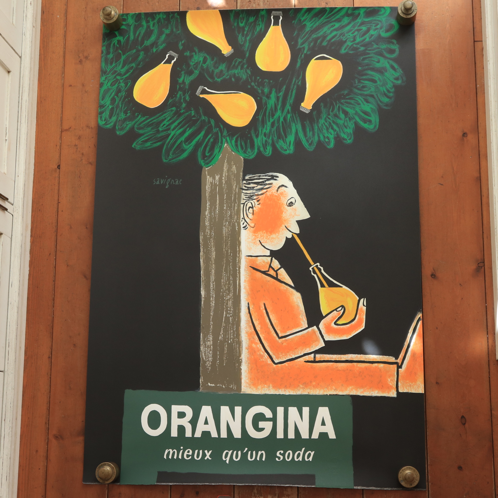サヴィニャック オランジーナ リトグラフ ポスター Orangina SAVIGNAC