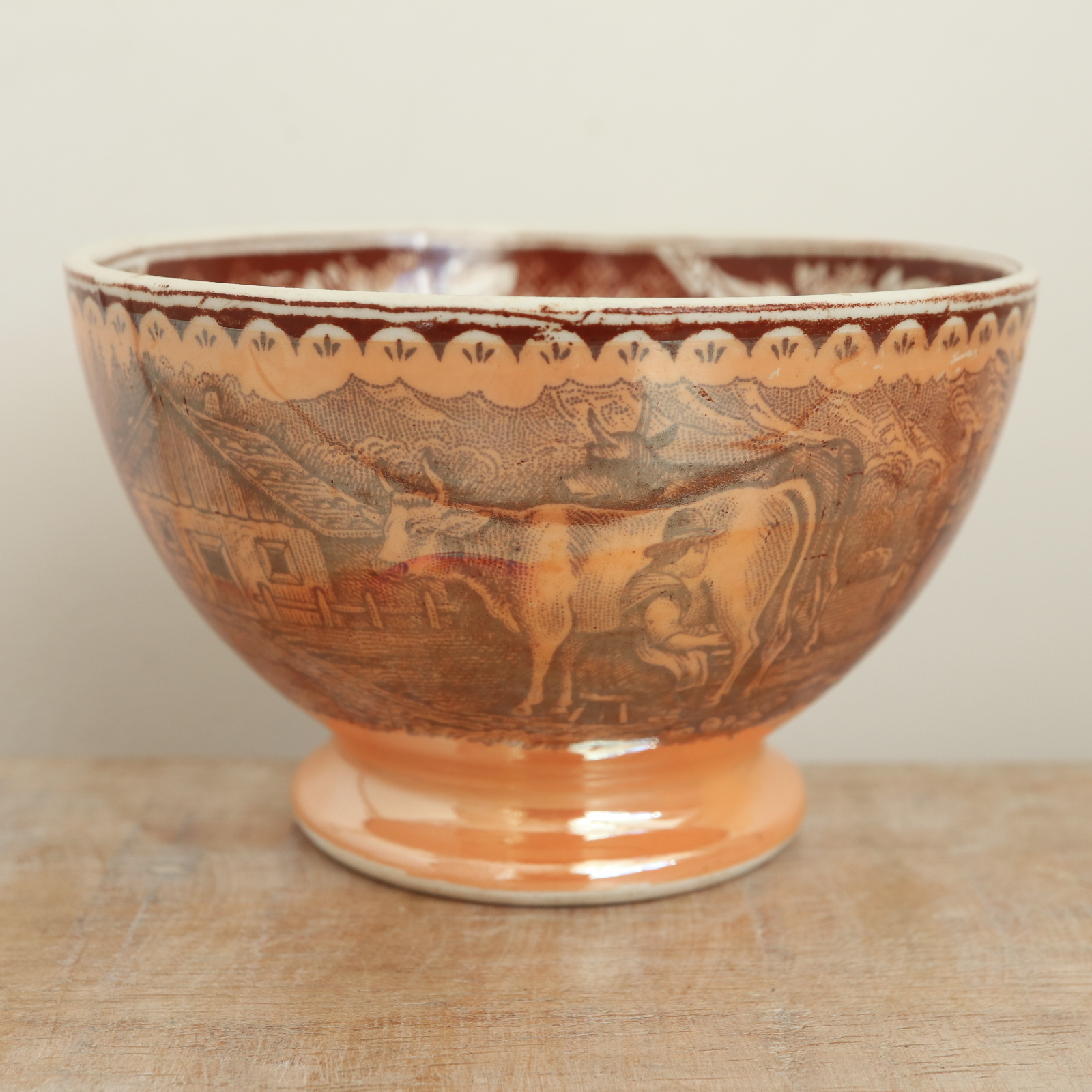 アンティーク カフェオレボウル LAITIERE オランダ マーストリヒト製