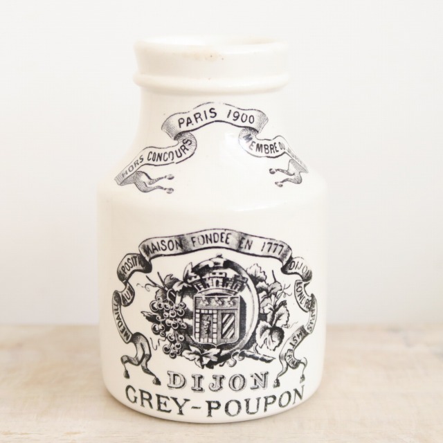 アンティーク マスタードポット DIJON GREY POUPON Digoin