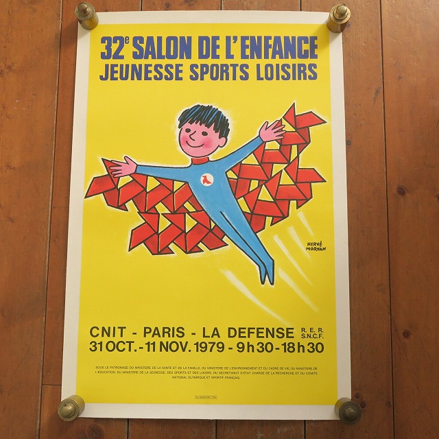 エルベ モルバン ビンテージポスター 1979年 Salon de L'enfance Herve
