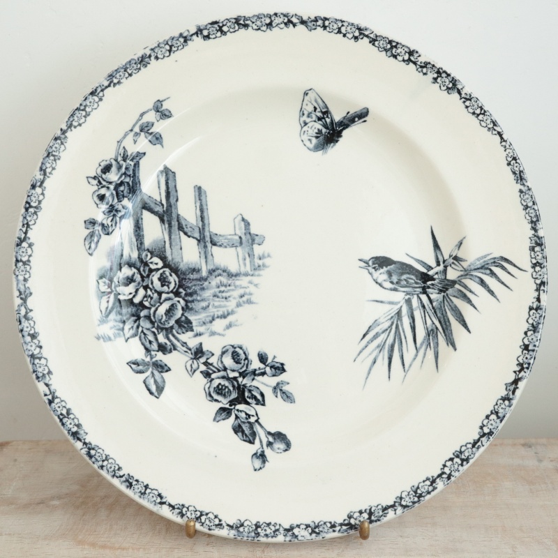 アンティーク プレート 皿 フランス製 エミールブルジョワ E.BOURGEOIS