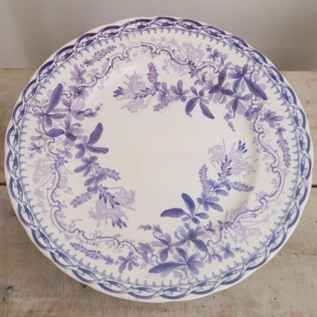 アンティークコンポティエ フローラ フランス クレイユモントロー製