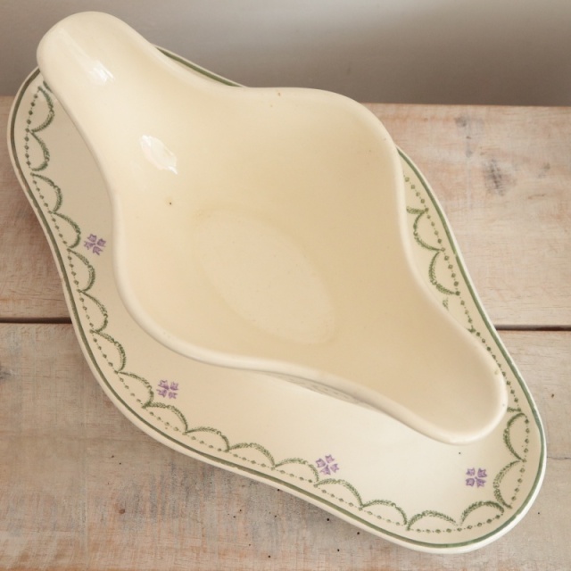 アンティーク ソーシエール Violetta フランス ロンウィー製 LONGWY