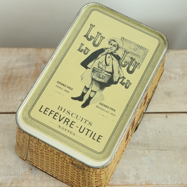 LU ビスケット ビンテージ バスケット 缶 LEFEVRE-UTILE