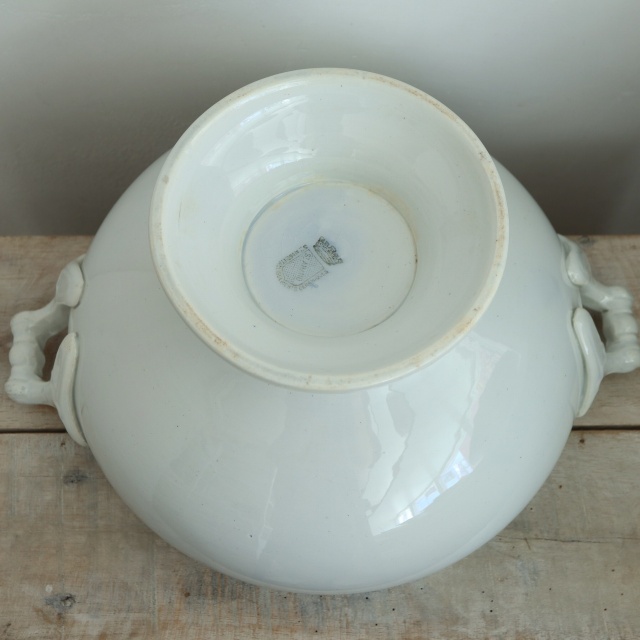 アンティーク スーピエール 白 フランス サンタマン製 SAINT AMAND