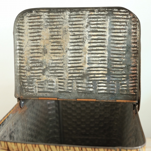 LU ビスケット アンティーク バスケット 缶 LEFEVRE-UTILE 1930