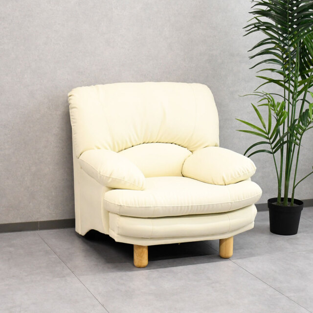 新品アウトレット】 合成皮革1人掛けソファ 関家具 スイート FF10F mobler
