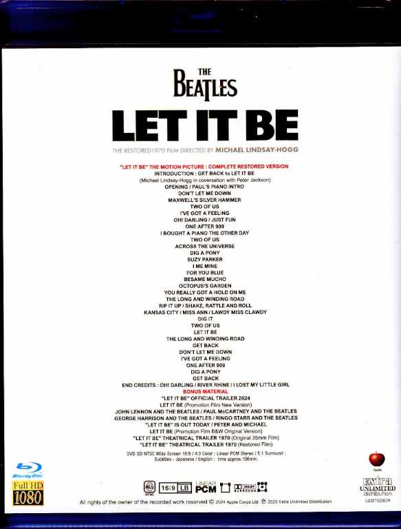 Beatles ビートルズ/レット・イット・ビー 完全復刻版 Let it be