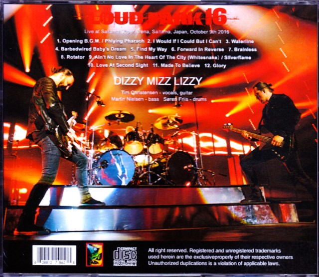 Dizzy Mizz Lizzy ディジー・ミズ・リジー/Saitama,Japan 2016