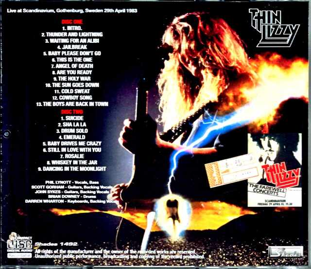 Thin Lizzy シン・リジィ/Sweden 1983