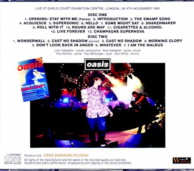 Oasis オアシス/London,UK 11.4.1995 Complete DAT Master