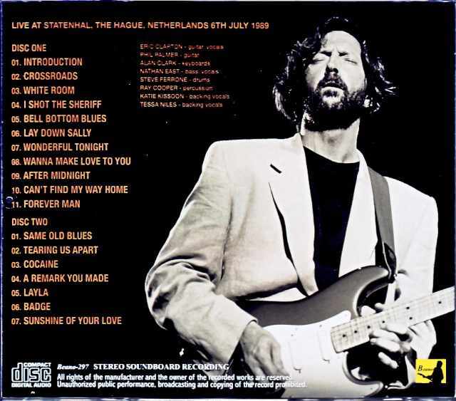 Eric Clapton エリック・クラプトン/Netherlands 7.6.1989 Complete
