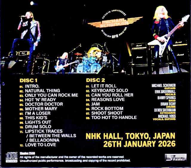 Michael Schenker マイケル・シェンカー/Tokyo,Japan 01.26.2026 Complete