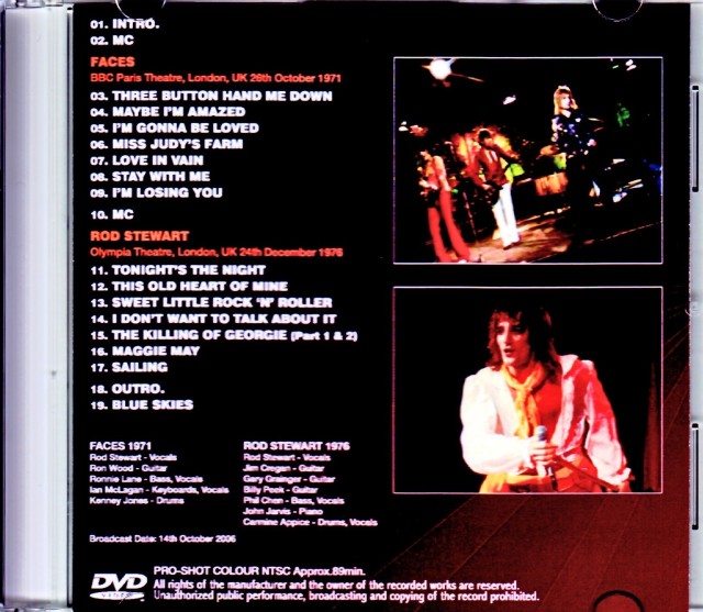 Rod Stewart,Faces ロッド・スチュワート フェイセズ/London,UK 1971