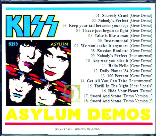 Kiss キッス/Asylum Rare Takes Demos 1984