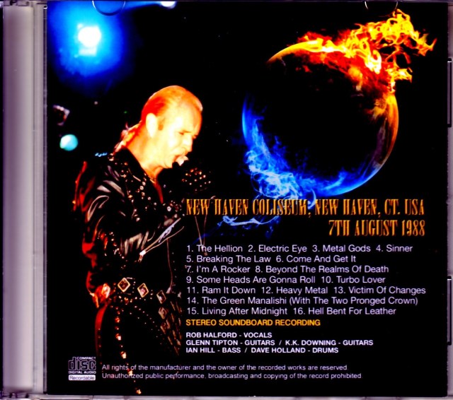 Judas Priest ジューダス・プリースト/CT,USA 1988 Long Ver