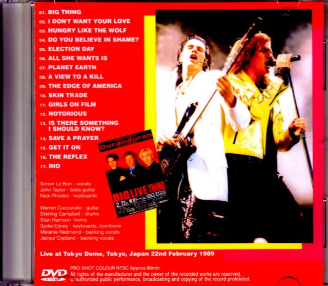 激レア品】 DURAN DURAN 1989 コンサートパンフレット 【公式通販】