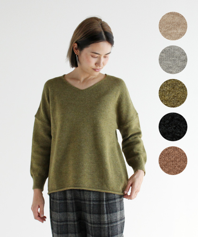 nofl】アルパカウールVネックプルオーバー 644001840-644001849