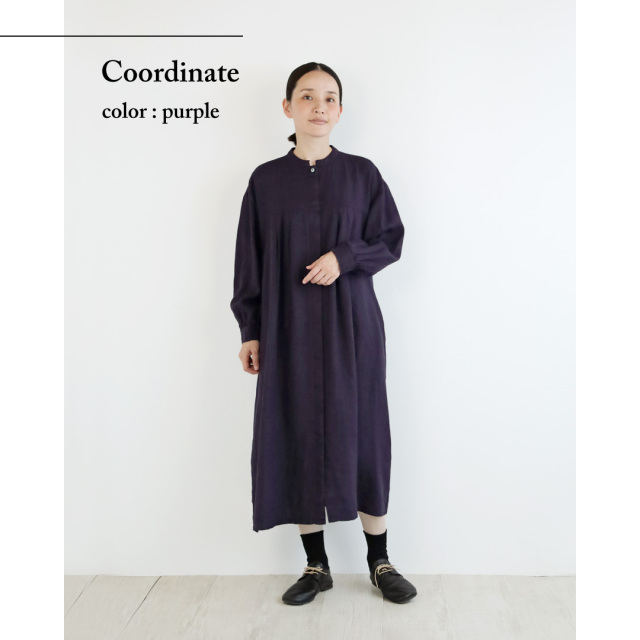 nofl】リトアニアリネン前あきワンピース（2025AW） 644210820