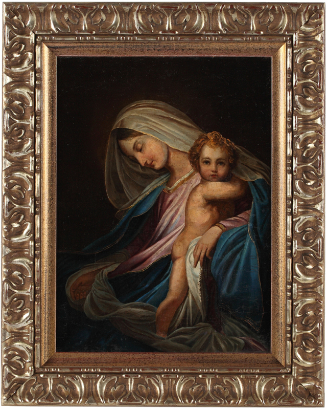 西陣織 『聖母子像』 聖画 西陣織 『聖母子像』 聖画 西陣織 『聖母子