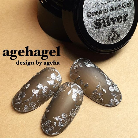 ageha Gel】 クリームアートジェル シルバー 2.7g