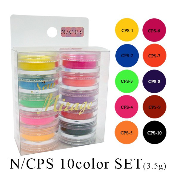 Mirage】 カラーパウダー 3.5g×10色セット N/CPS（色鮮やかなルミナス