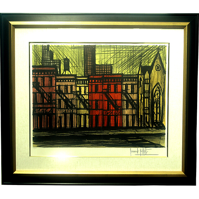 ベルナール・ビュッフェ「レノックス アベニュー」サイン入り ｜絵画販売