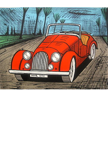 ベルナール・ビュッフェ「モーガン」リトグラフ サイン入り ソルリエ版