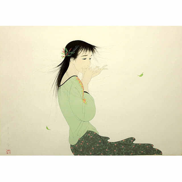 中島潔「風の想い」木版画 直筆サイン入り｜絵画販売
