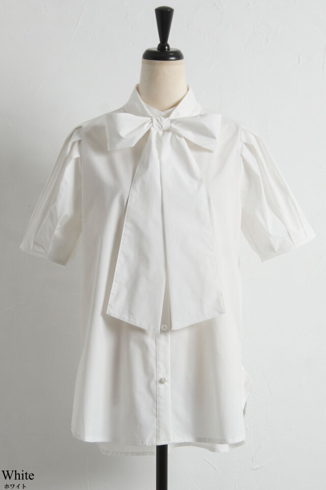 2WAY取り外し可能ボウタイブラウス