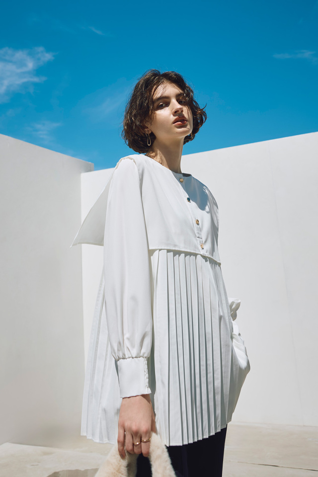 セーラーカラープリーツチュニック