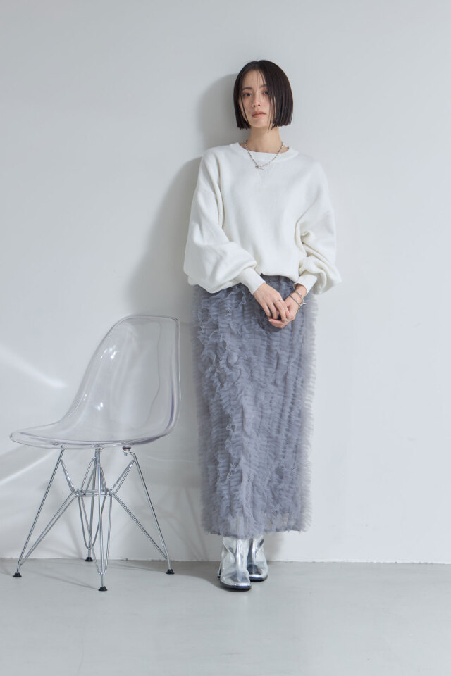 yuumiさんコラボ】チュールフリルIラインスカート