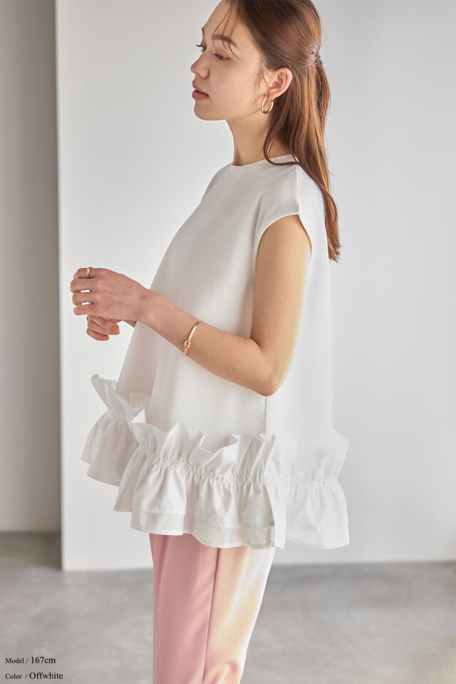 フリルヘムブラウス※一部店舗のみ入荷