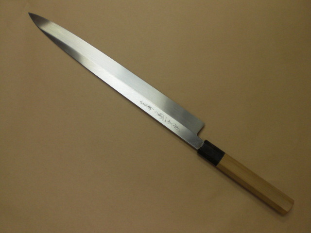 柳刃包丁 尺一 本焼き 安来鋼青紙 本職用