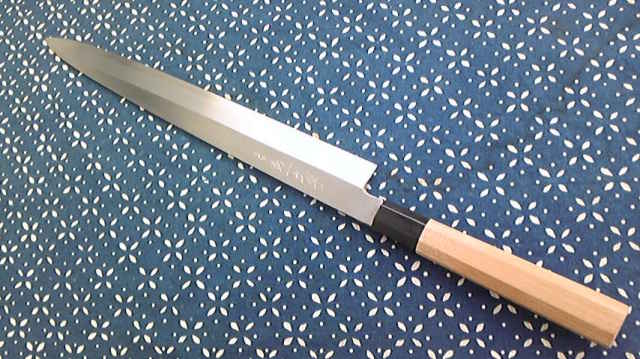 柳刃包丁 尺二 安来鋼青紙 本職用