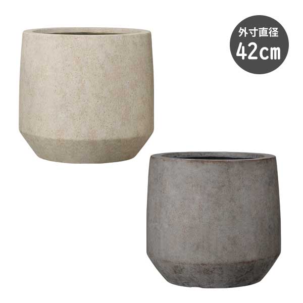 ファイバーセメント製／植木鉢／プランター】ベルベット ラウンド 42cm