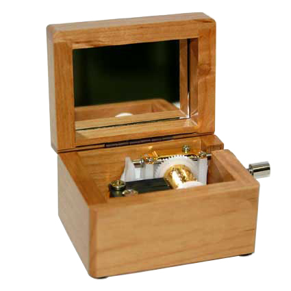 木製手廻しオルゴール【ナチュラル】