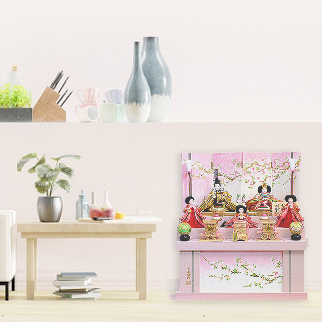 雛人形,東京久月,よろこび雛,収納式三段飾り,ひな人形,#S-35332AOU