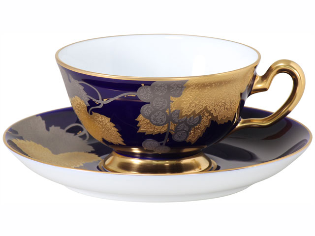 瑠璃金蝕ぶどう カップ＆ソーサー