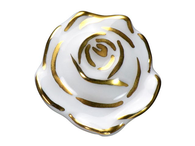 直営店限定＞【手描き】ホワイトローズ ピンブローチ（小）