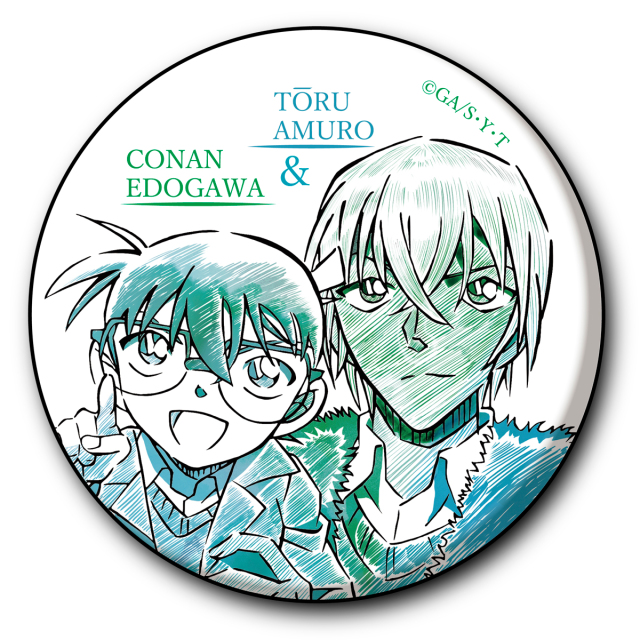 名探偵コナン ペンシルアート 缶バッジコレクション 江戸川コナン&安室透