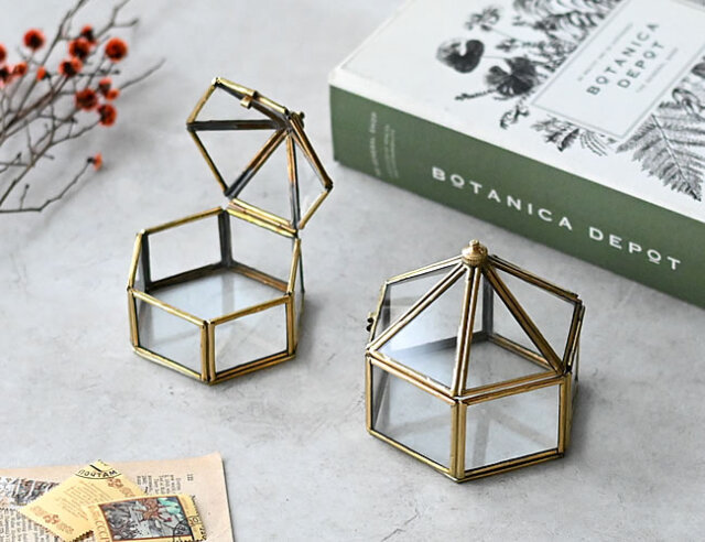 BRASS ヘキサゴンガラスケース | ゼネラルストア オルネ