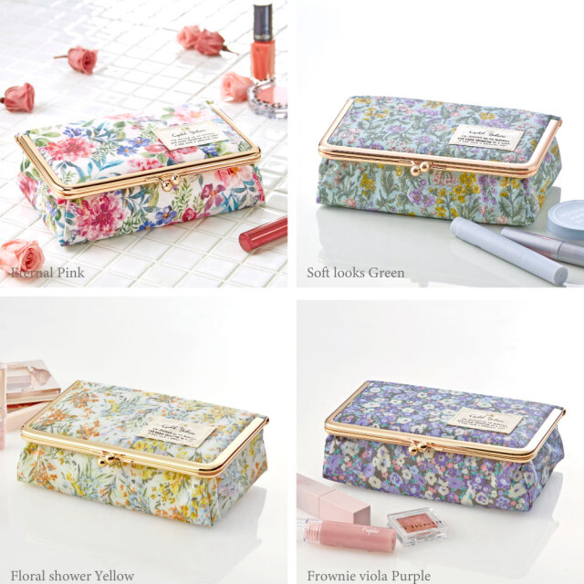 LC 花柄 がま口ミラー付きBOX