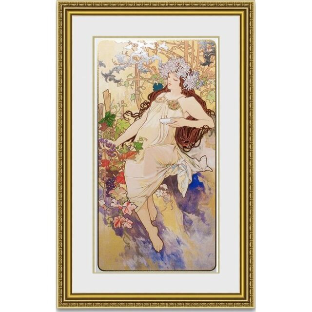 ミュシャ 「四季 秋 オータム」 額縁付きの購入なら絵画販売のアート